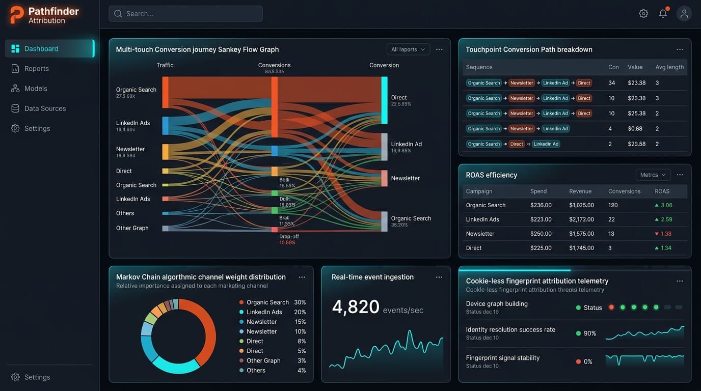 Cookieless Multi-Touch Attribution Platform — Algorithmic Journey Engine